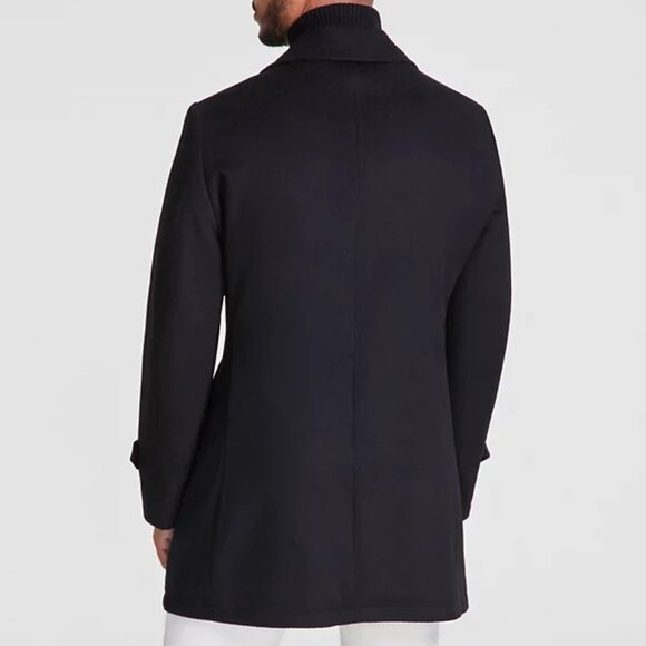 44R‎ Michael Kors Men's Classic-Fit Wool Blend Solid Overcoat Black E03323 - Picture 3 of 3